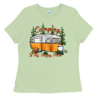 Matcha camping is my happy place Ladies Tee - SublimationCraftShop