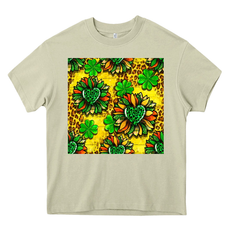 St. Patrick's Sunflower Seamless Pattern Heavy Core Tee by BundleAndBundleShop | Teevron
