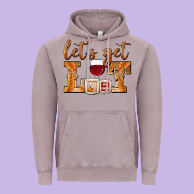 Let's Get Lit Candles Vintage Hoodie Designed By Barkaloodesign