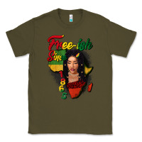 Army Green Free-ish since 1865 black woman Classic Tee - FaDigitalArtStudio