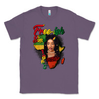 Lavender Free-ish since 1865 black woman Classic Tee - FaDigitalArtStudio