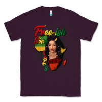 Plum Free-ish since 1865 black woman Classic Tee - FaDigitalArtStudio