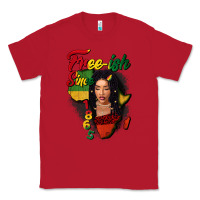 Red Free-ish since 1865 black woman Classic Tee - FaDigitalArtStudio
