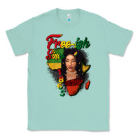 Seafoam Free-ish since 1865 black woman Classic Tee - FaDigitalArtStudio