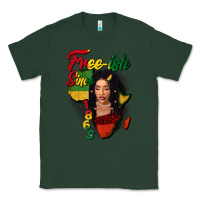 Sports Green Free-ish since 1865 black woman Classic Tee - FaDigitalArtStudio