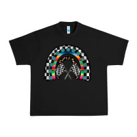 Black Racing Rainbow Urban Heavy Tee - CowhideDigitalArt
