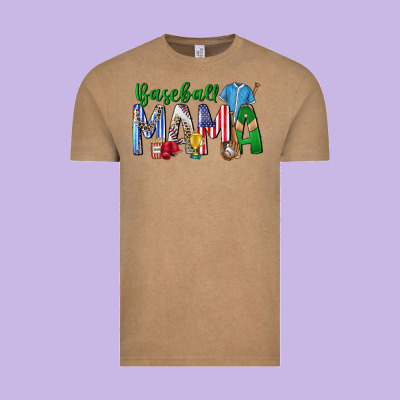 Baseball Mama Vintage Tee Designed By Cowhidedigitalart