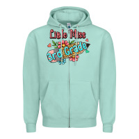 Seafoam little miss third grade Zipper Hoodie - RanaPortraitStore