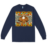 Navy Thick thighs pumpkin pies Long Sleeve Tee - Artiststas