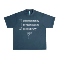 Midnight Navy democratic republican cocktail party funny Urban Heavy Tee - artisFamous
