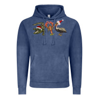 Vintage Denim Christmas alligator pelican crawfish Vintage Hoodie - BarkalooDesign