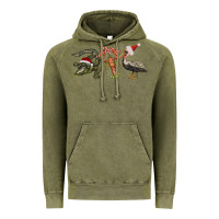 Vintage Olive Christmas alligator pelican crawfish Vintage Hoodie - BarkalooDesign