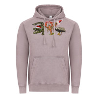 Vintage Zinc Christmas alligator pelican crawfish Vintage Hoodie - BarkalooDesign