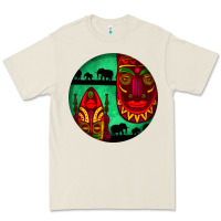 Bone african masks round earrings 3 Premium Tee - BundleAndBundleShop