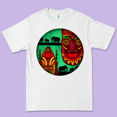 African Masks Round Earrings 3 Premium Tee Designed By Bundleandbundleshop