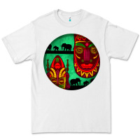 White african masks round earrings 3 Premium Tee - BundleAndBundleShop