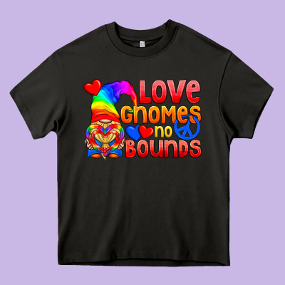 Love Gnomes No Bounds Heavy Core Tee Designed By Bundleandbundleshop