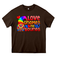 Chocolate Brown Love Gnomes No Bounds Heavy Core Tee - BundleAndBundleShop