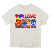 Cream Love Gnomes No Bounds Heavy Core Tee - BundleAndBundleShop