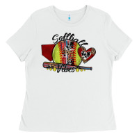 White softball vibes Ladies Tee - SublimationCraftShop