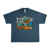 Midnight Navy pumpkin farm Urban Heavy Tee - SublimationCraftShop