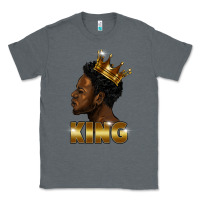 Charcoal Heather black king Classic Tee - FaDigitalArtStudio