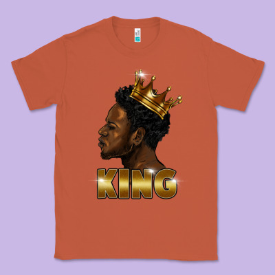 Black King Classic Tee Designed By Fadigitalartstudio