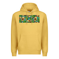 Antique Gold avacado with turquoise and leopard background 11 oz mug Premium Hoodie - BarkalooDesign