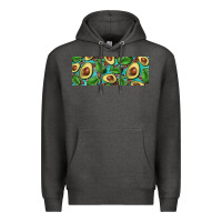 Charcoal Heather avacado with turquoise and leopard background 11 oz mug Premium Hoodie - BarkalooDesign