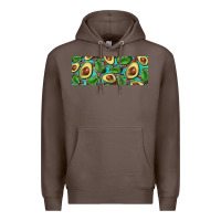 Coffee avacado with turquoise and leopard background 11 oz mug Premium Hoodie - BarkalooDesign