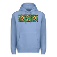 Colony Blue avacado with turquoise and leopard background 11 oz mug Premium Hoodie - BarkalooDesign
