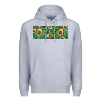 Heather Grey avacado with turquoise and leopard background 11 oz mug Premium Hoodie - BarkalooDesign