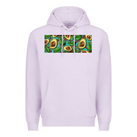 Lilac avacado with turquoise and leopard background 11 oz mug Premium Hoodie - BarkalooDesign