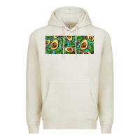 Oatmeal Heather avacado with turquoise and leopard background 11 oz mug Premium Hoodie - BarkalooDesign