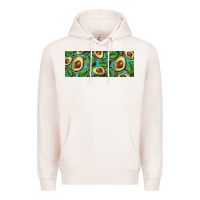 Pale Pink avacado with turquoise and leopard background 11 oz mug Premium Hoodie - BarkalooDesign