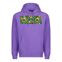 Purple avacado with turquoise and leopard background 11 oz mug Premium Hoodie - BarkalooDesign