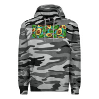 Slate Camo avacado with turquoise and leopard background 11 oz mug Premium Hoodie - BarkalooDesign