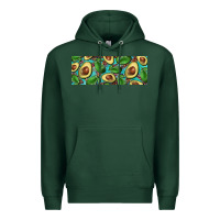 Sports Green avacado with turquoise and leopard background 11 oz mug Premium Hoodie - BarkalooDesign