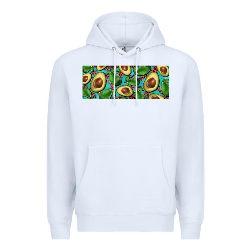 Avacado With Turquoise And Leopard Background 11 Oz Mug Premium Hoodie by BarkalooDesign | Teevron