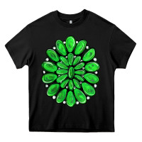 Black green gemstone Heavy Core Tee - RanaPortraitStore