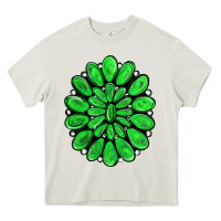 Cream green gemstone Heavy Core Tee - RanaPortraitStore