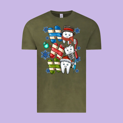 Ho Ho Ho Teeth Vintage Tee Designed By Cowhidedigitalart