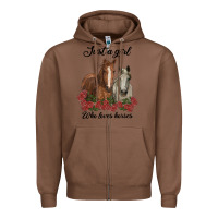 Chestnut just a girl who loves horses no background Zipper Hoodie - RanaPortraitStore