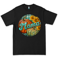 Black pumpkin mama with background Premium Tee - BundleAndBundleShop