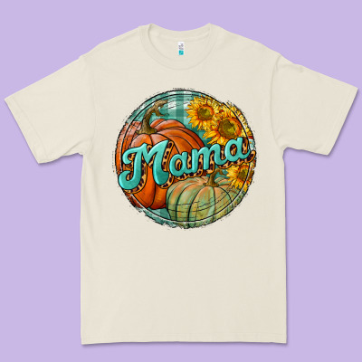 Pumpkin Mama With Background Premium Tee Designed By Bundleandbundleshop