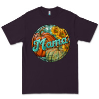 Plum pumpkin mama with background Premium Tee - BundleAndBundleShop