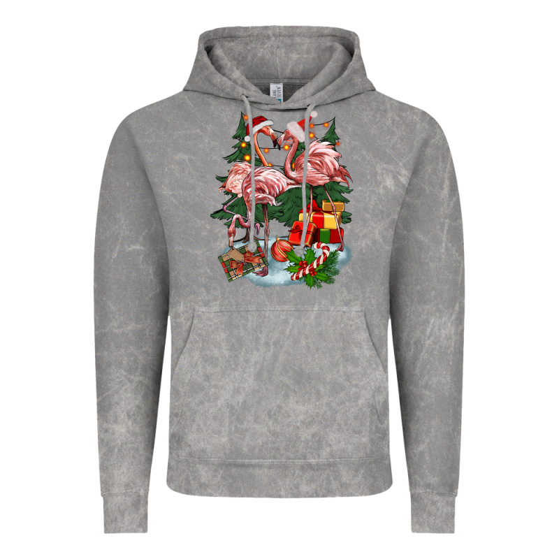 Christmas Flamingo Vintage Hoodie by BarkalooDesign | Teevron
