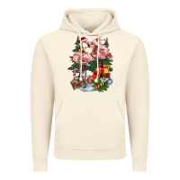 Vintage Artic Christmas flamingo Vintage Hoodie - BarkalooDesign