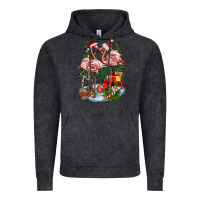 Vintage Black Christmas flamingo Vintage Hoodie - BarkalooDesign