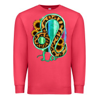 Cardinal Leo Zodiac Sign Sunflower Leopard Serape Premium Sweatshirt - RanaPortraitStore